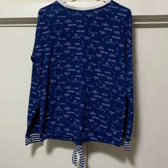 Harry Potter long sleeve blue tunic w/wizarding world design, size M - Picture 8 of 13